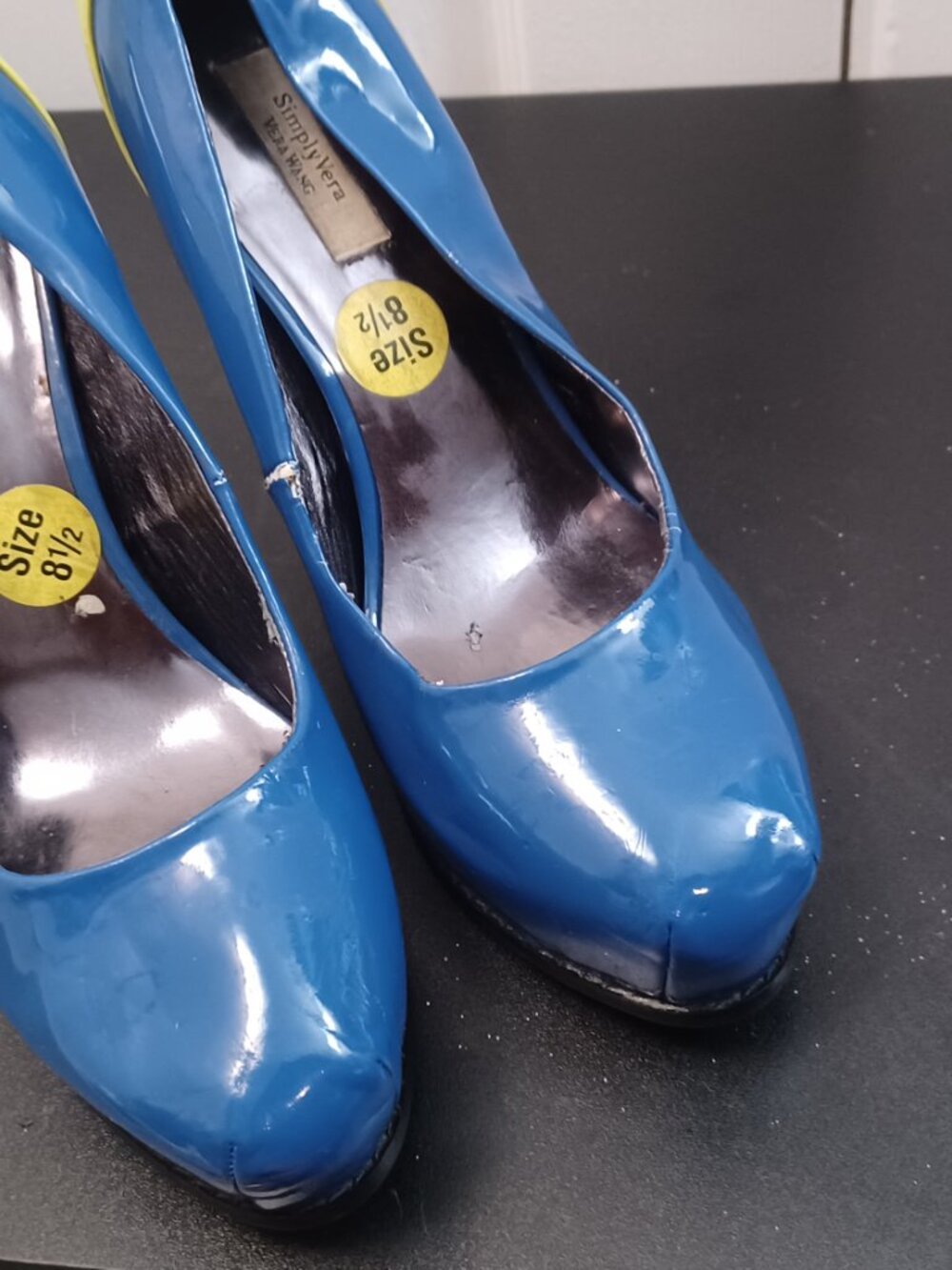 SIMPLY VERA DANIBLUE 8.5 Patent Leather Platform Stiletto Pump